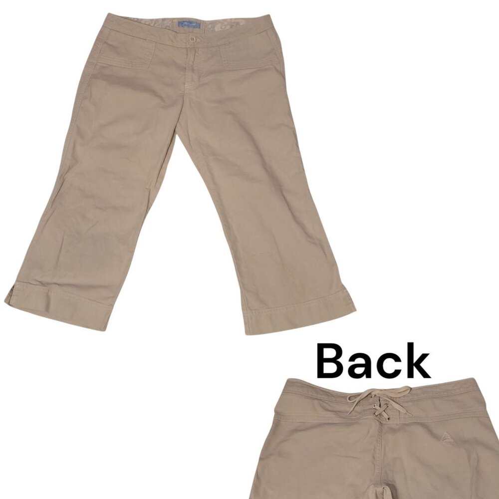 Periscope Khaki Capri 33" Waist Tie In Back